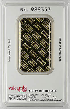 1 Oz Credit Suisse Gold Bar Front - Credit Suisse Bars Assay (473x473), Png Download