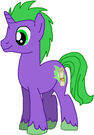 Spike As A Unicorn - Mlp Spike Unicorn (350x479), Png Download