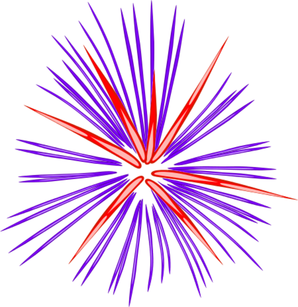 Pink - Dessin Feu D Artifice (600x617), Png Download
