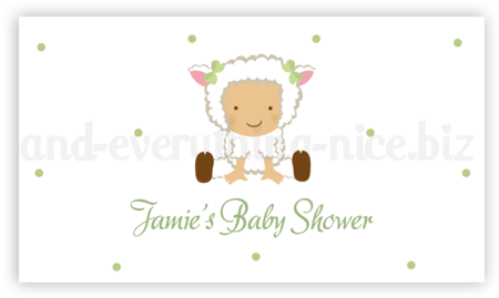 Baby Lamb Sheep • Favor Tags Or Registry Cards - Sheep (480x300), Png Download