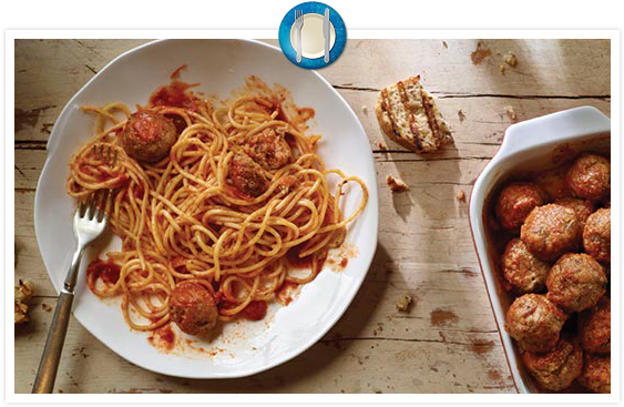 Jimmy Dean - Spaghetti With Meatballs (580x390), Png Download