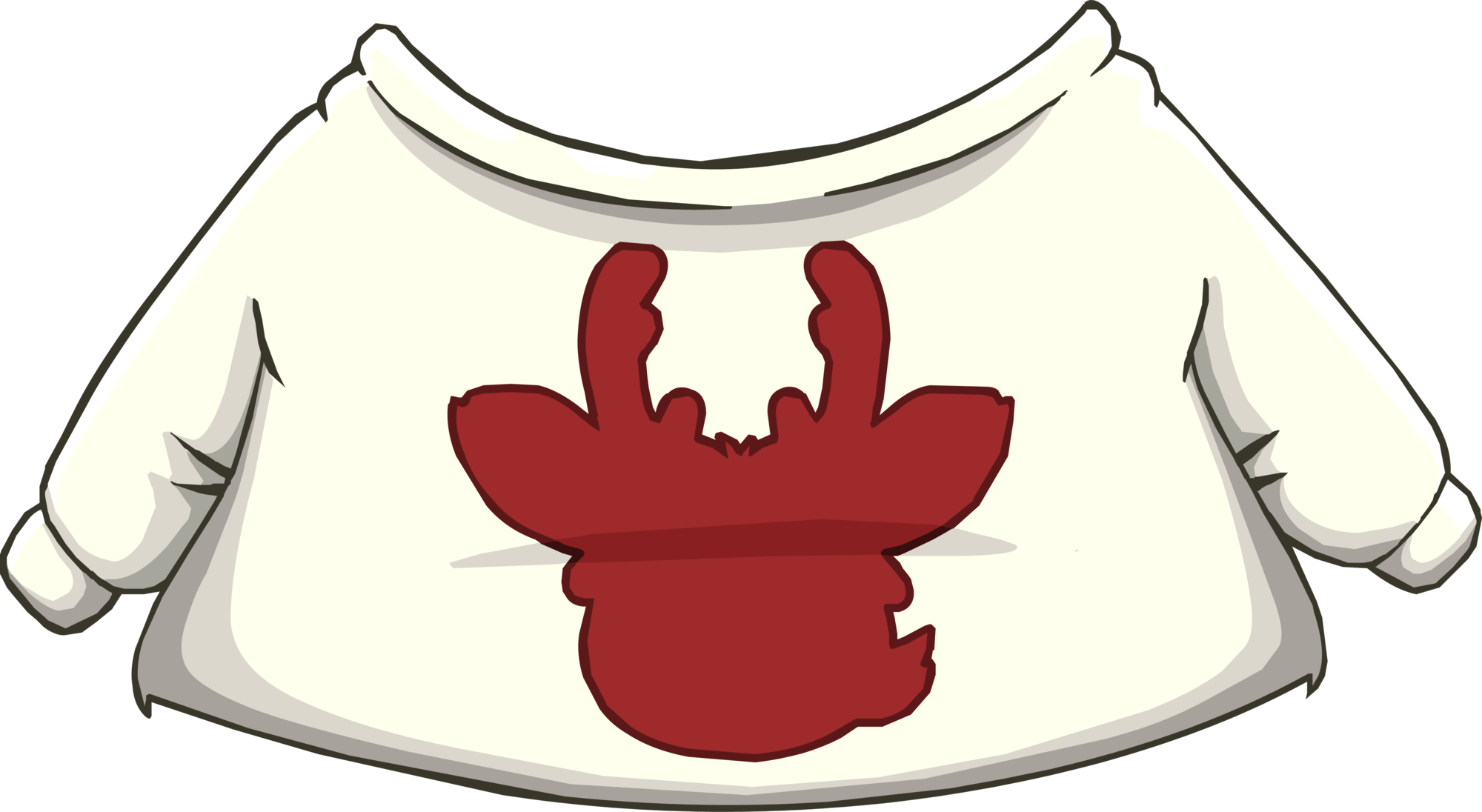 Reindeer Puffle Sweater (2000x1096), Png Download
