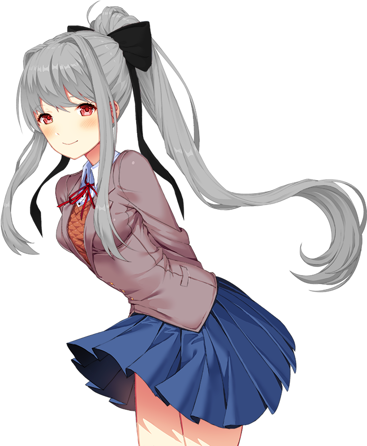 View Samegoogleiqdbsaucenao 1526534708605 , - Monika Doki Doki Leaning (960x960), Png Download