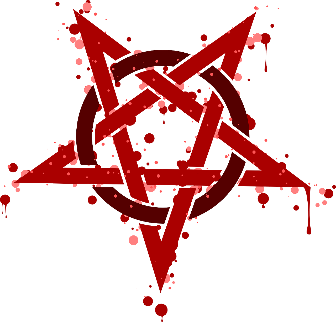 Pentagram Satanism Sigil Of Baphomet Pentacle Wicca - Satanic Birthday (356x340), Png Download