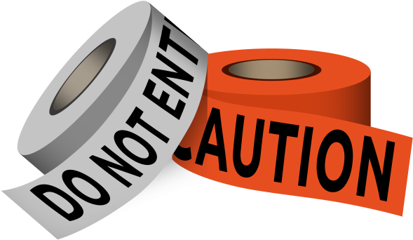 Barricade Tape - Rush Flyer Printing (656x448), Png Download