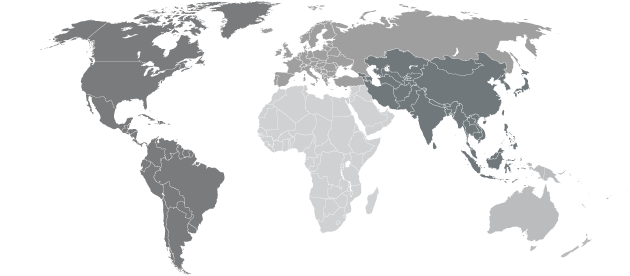 Karte - Countries In The World That Drive (630x332), Png Download