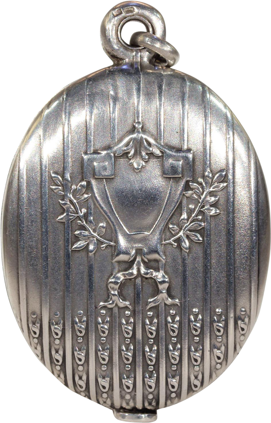 Antique French Silver Slide Locket Pendant Mirror And - Antique French Silver Slide Locket Pendant Mirror (1475x1475), Png Download