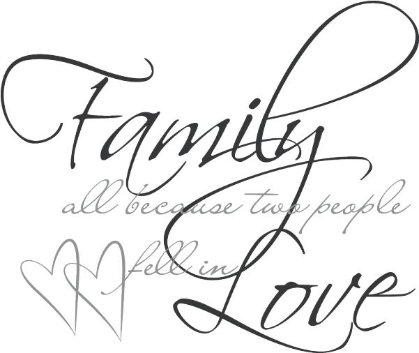 Family All Because Two People Fell In Love - Wall Sticker Families Are Forever (600x600), Png Download