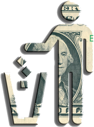 "buying Ads On Portland Radio Is A Waste Of Money," - Wasting Money (354x450), Png Download