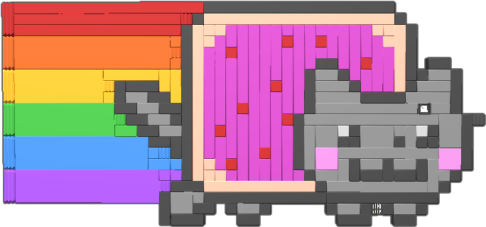 Controllable Nyan Cat - Giant Nyan Cat (768x768), Png Download