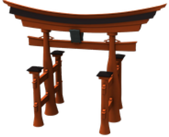 Torii Gate Png Transparent Images - Torii 3d Model Free (640x480), Png Download