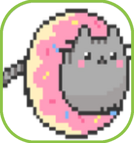 Clipart Of Nyan Cat Peridot Wikia Fandom Powered By - Kawaii Pixel Art Donut (468x500), Png Download