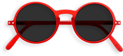 Red Sunglasses - Izipizi Round (473x630), Png Download