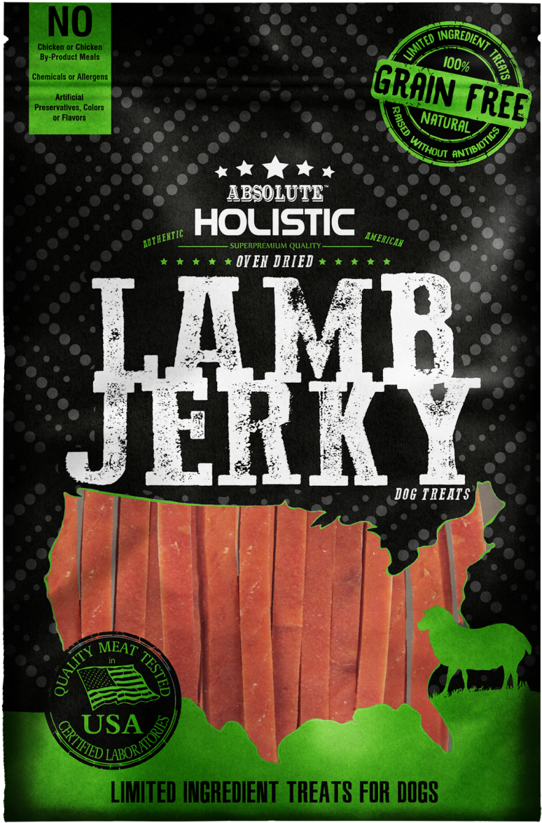 Absolute Holistic Grain-free Lamb Loin Strip Dog Treat - Absolute Holistic Jerky Lamb (1200x1200), Png Download