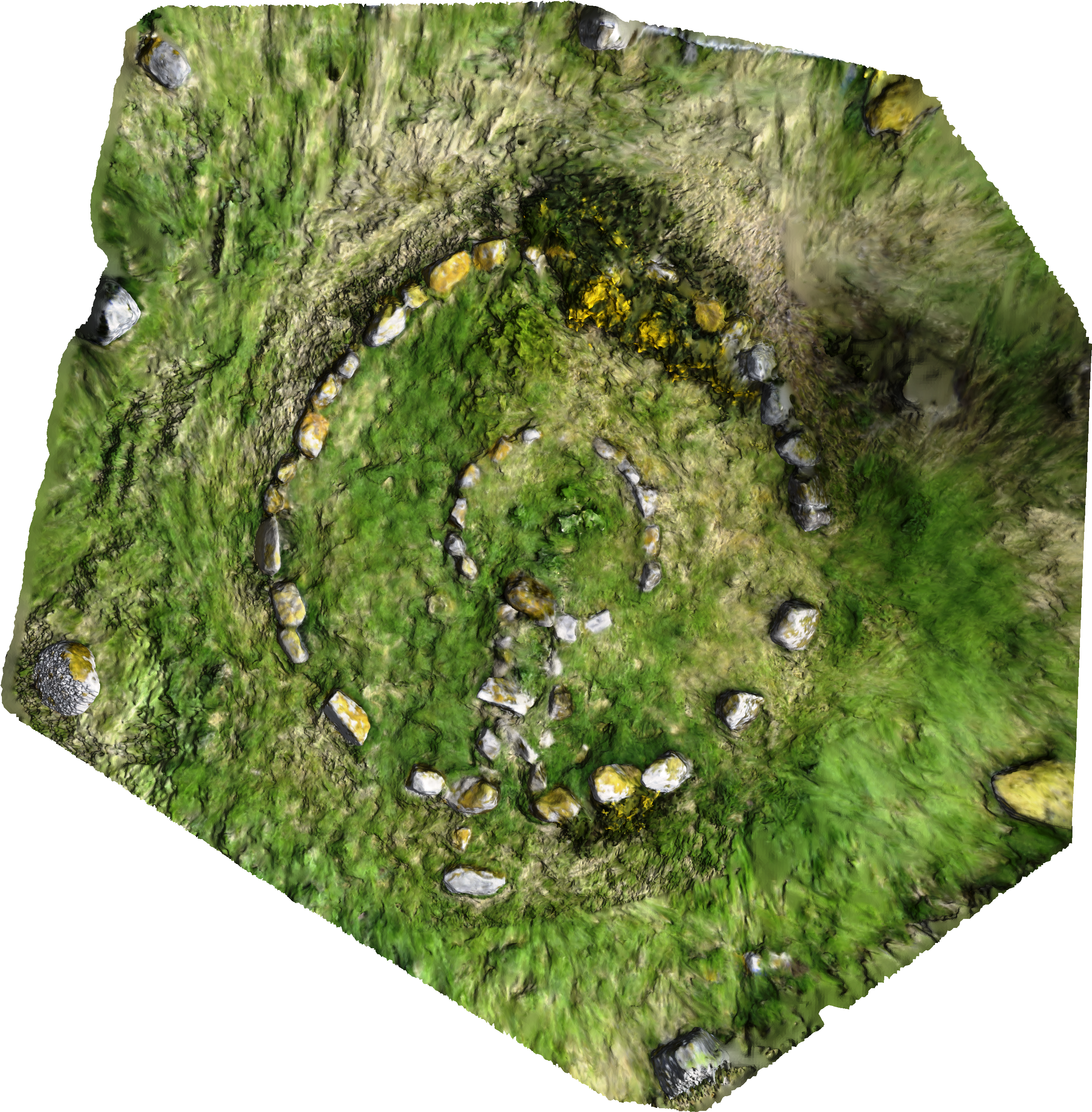 Cairn Irenan View Of Photogrammetry 3d Model (james - Grass (3086x3205), Png Download