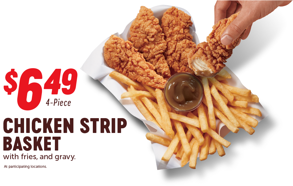 49 Original 4-piece Chicken Strip Basket - Food (960x630), Png Download