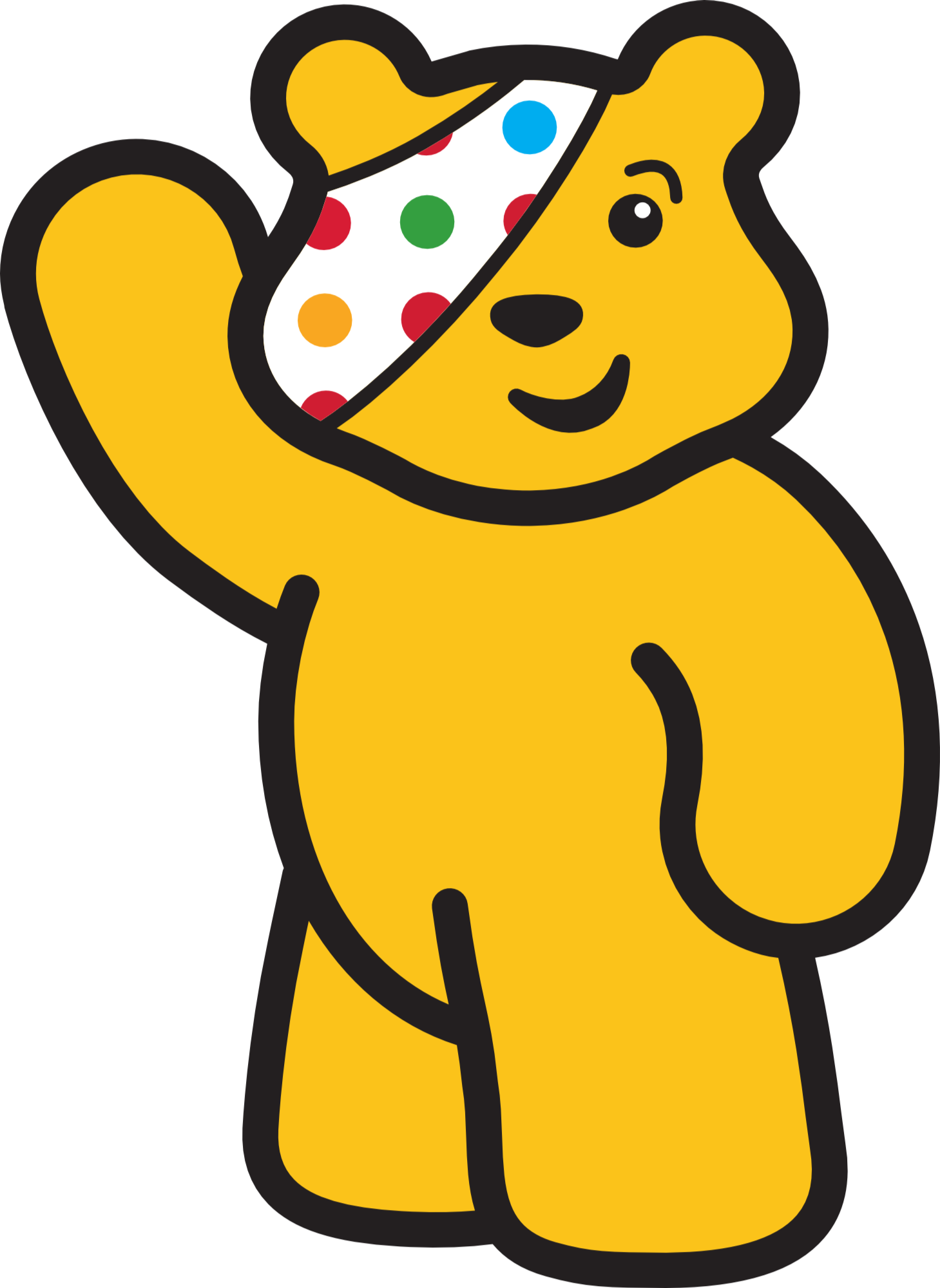 Free Clipart Pudsey Bear - Children In Need Bear (1459x2000), Png Download