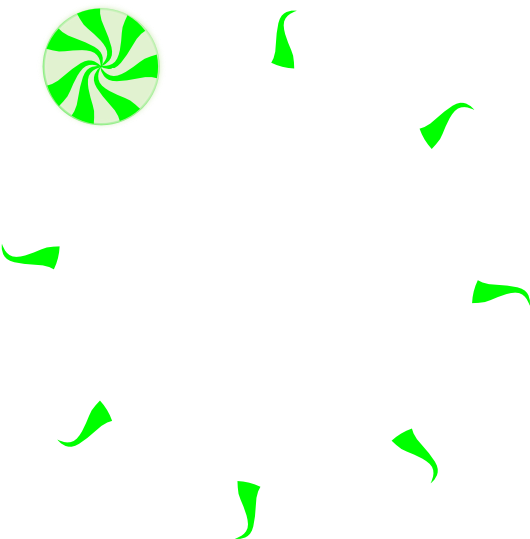 Spearmint Candy - Clip Art (582x599), Png Download