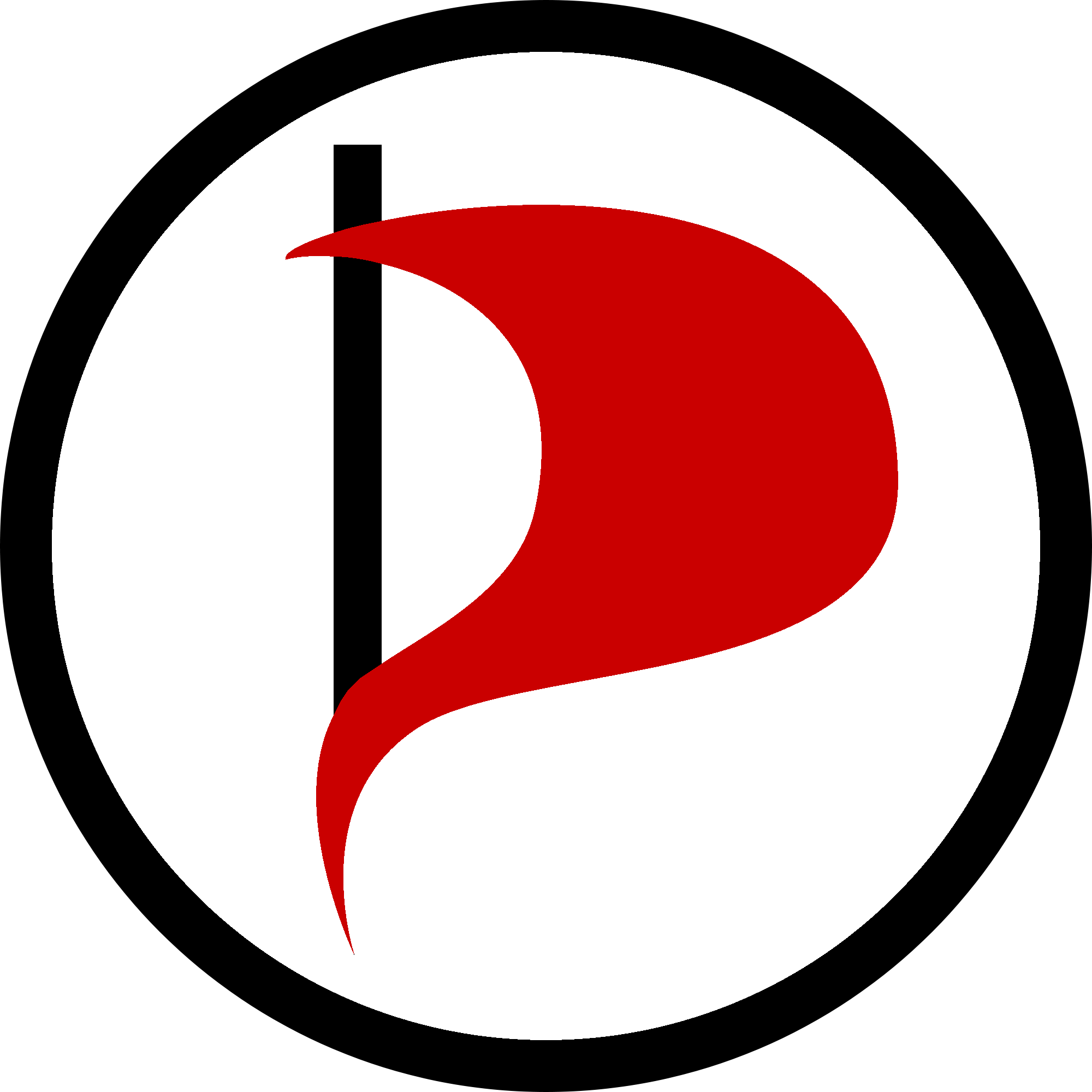 Pirate Party Canada - Pirate Party Logo Png (2000x2000), Png Download