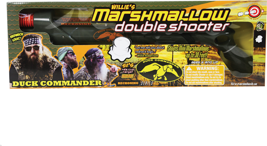 Willie Robertson Marshmallow Blaster - Marshmallow Fun Company Duck Commander Double Barrel (900x900), Png Download