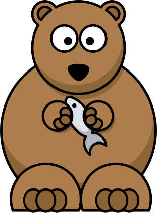 Cartoon Animal Eyes Png Download - Cartoon Bear (311x420), Png Download