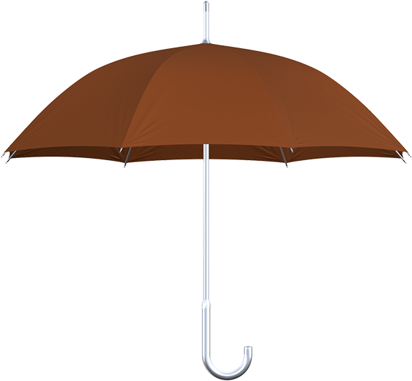 Aluminum Umbrella Brown - Umbrella Color Brown (600x553), Png Download