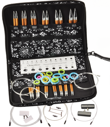 Spin 5" Interchangeable Knitting Needle Set - Chiaogoo Spin (356x409), Png Download