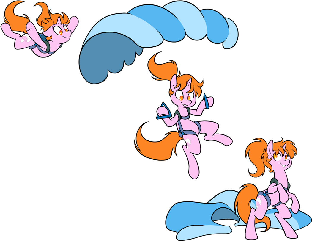 Egophiliac, Falling, Oc, Oc - Pony Falling With A Parachute (1095x861), Png Download
