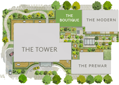 Spacious Three And Four Bedroom Layouts Boast Optimal - Gramercy Square Garden (487x347), Png Download
