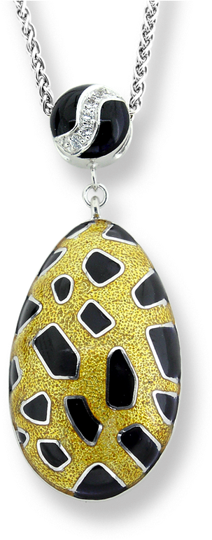 Nicole Barr Designs Sterling Silver Leopard Spots Necklace-yellow - Locket (800x800), Png Download