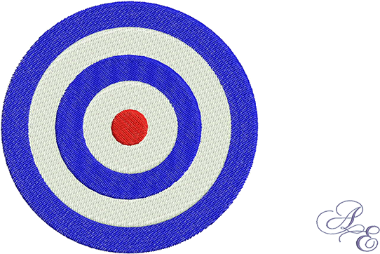 A Large Size Bullseye Target - Embroidery (722x361), Png Download