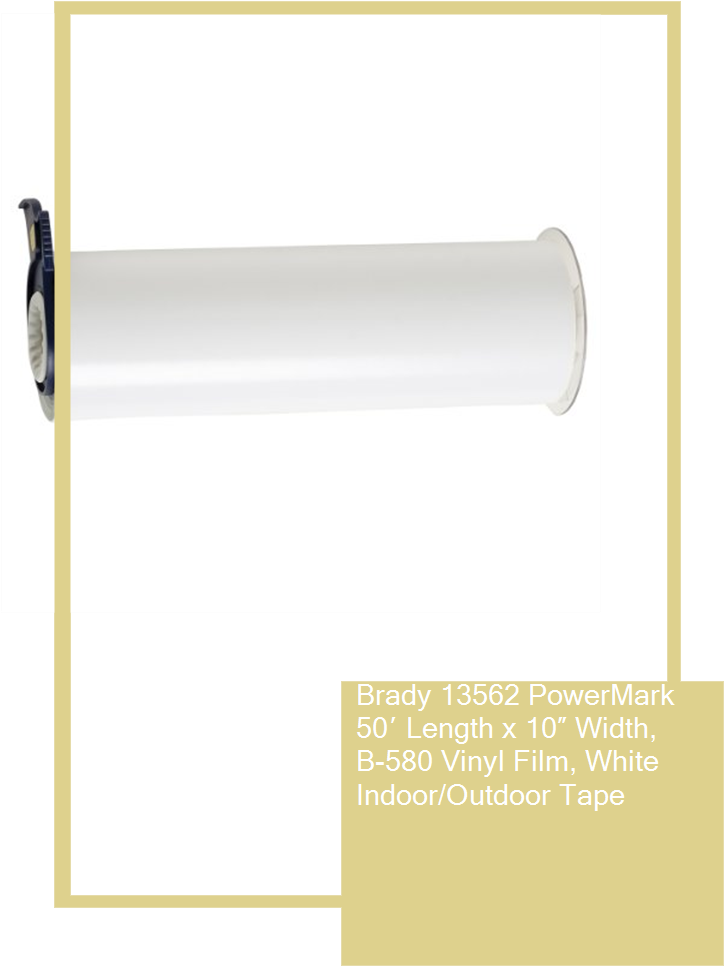 Brady 13562 Powermark 50′ Length X 10″ Width, B-580 - Cylinder (735x1100), Png Download