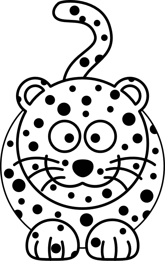 Leopard Cartoon Free Download Clip Art Free Clip Art - Easy To Draw Amur Leopard (555x878), Png Download