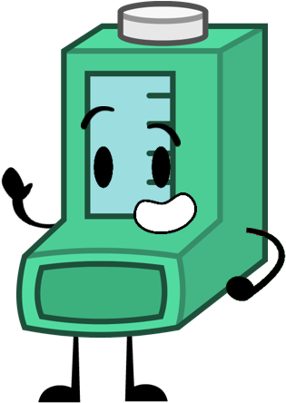 Asthma Inhaler 8 - Metered-dose Inhaler (339x444), Png Download