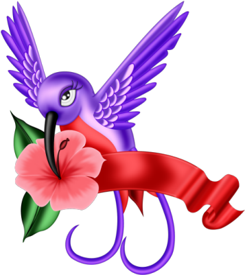 El Humming Bird - Beautiful Bird Cartoon (366x406), Png Download
