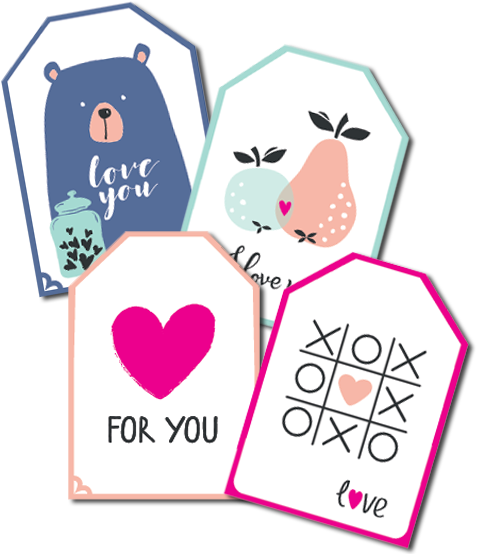 Valentine's Gift Tags - Illustration (760x560), Png Download