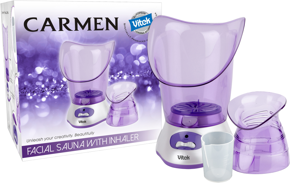 Facial Sauna & Inhaler - Carmen Illuminated Make Up Mirror (1024x704), Png Download