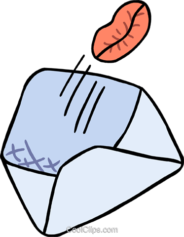 Envelope Com Um Beijo Livre De Direitos Vetores Clip - Stamp Act 1765 (373x480), Png Download