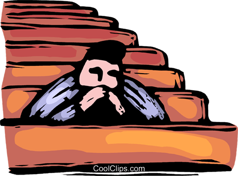 Man Sitting In A Pew Praying Royalty Free Vector Clip - Illustration (480x356), Png Download