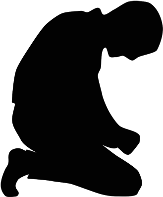 Black Men Praying Clipart - Man (400x400), Png Download