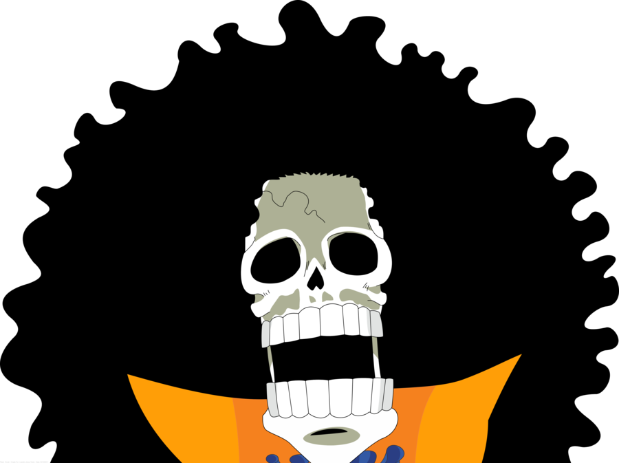 Brook One Piece Face (900x673), Png Download