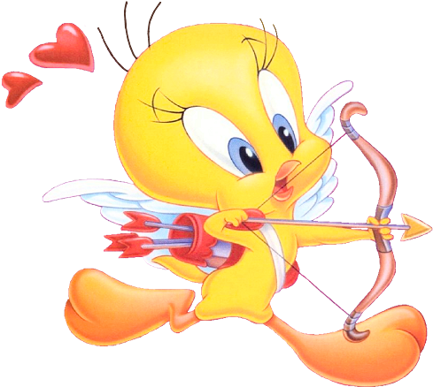Tweetycupid Opftd - Fuglen I Tom Og Jerry (500x449), Png Download