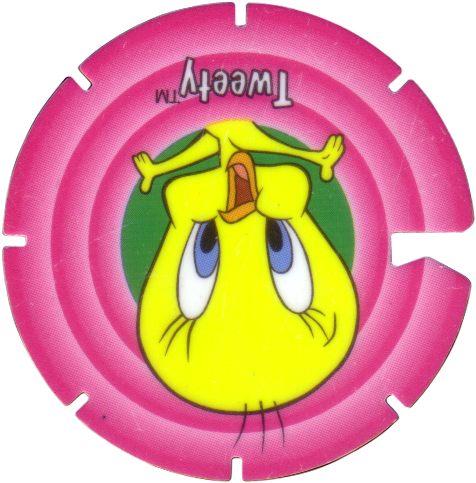 Tazos > Series 1 > 101 140 Looney Tunes Techno 102 - Milkcap Mania Looney Tunes Tazos (500x500), Png Download