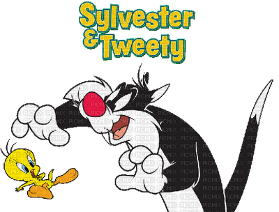 Sylvester Tweety Grosminet Titi - Downtown Looney Tunes - All Characters: Sticker Sheet (400x304), Png Download