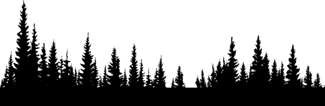 Forest Png Image - Forest Clip Art Black And White (640x209), Png Download