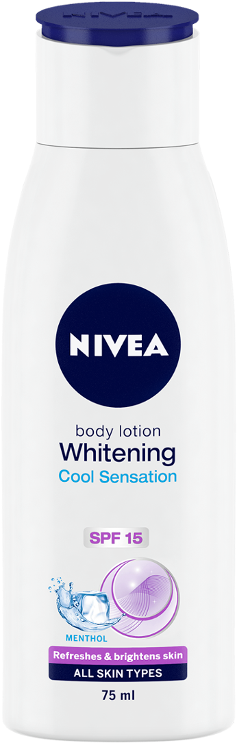 Nivea Whitening Cool Sensation Body Lotion Spf 15 , (1010x1180), Png Download