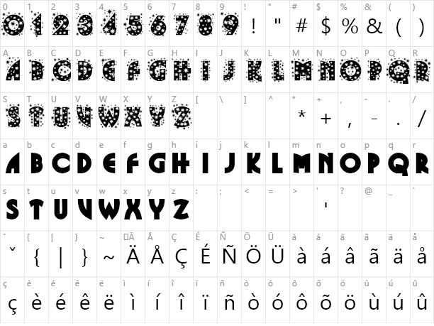 Retro Glitter Font Example Glitter Font Character Map - Aliens Font (612x459), Png Download