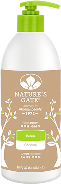 Natures Gate Hemp Lotion Bottle-18 Oz - Nature's Gate - Vegan Lotion Fragrance Free - 18 Oz. (650x650), Png Download