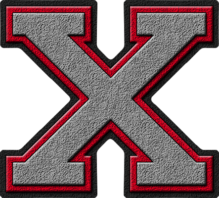Varsity Letter X (443x400), Png Download