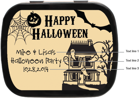 Happy Halloween Personalized Mint Tins - Stamps By Impression Haunted House Rubber Stamp (500x500), Png Download